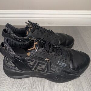 Fendi Men's Black and Gray Sneakers